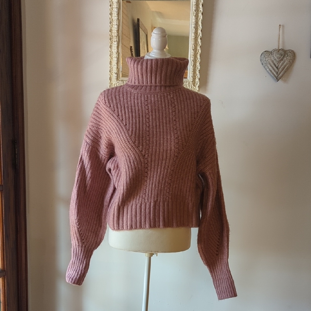 Varley Pink Turtleneck Sweater
